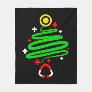 Cobertor De Velo Enfermeira Enfermeira de Natal Stethoscope Dotada