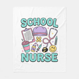 Cobertor De Velo Enfermeira Escolar Camisa Vintage Colagem Médica D