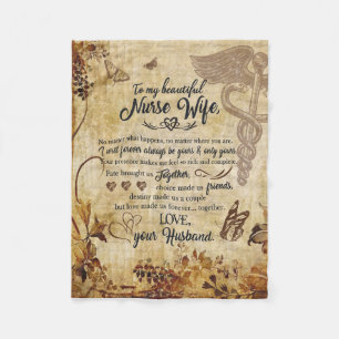 Cobertor De Velo Enfermeira Esposa Presente   Carta À Minha Bela Es