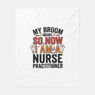 Cobertor De Velo Enfermeira Halloween Broom Broke Vintage D