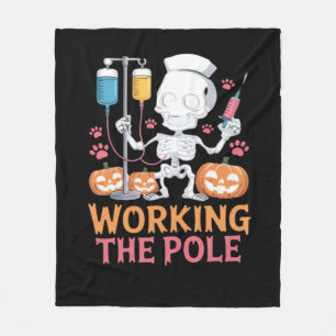 Cobertor De Velo Enfermeira Halloween Skeleton Engraçado Piada Esse
