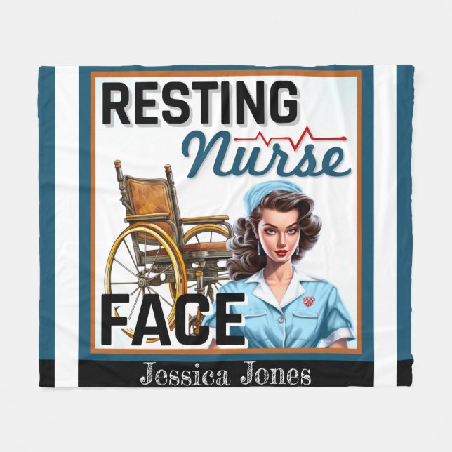 Cobertor De Velo Enfermeira Nostálgica Bonita Enfermeira Amortecida (Frente (Horizontal))
