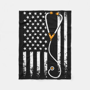 Cobertor De Velo Enfermeira Patriótica de Bandeira Americana Semana