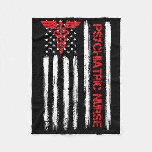 Cobertor De Velo Enfermeira Psiquiátrica Bandeira Americana Rn Saúd