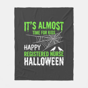 Cobertor De Velo Enfermeira Registrada Halloween Teia de Aranha e C