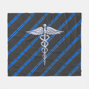 Cobertor De Velo Enfermeira Registrada RN Silver Caduceus