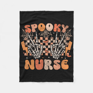 Cobertor De Velo Enfermeira Spooky Halloween Skeleton Costume Retro