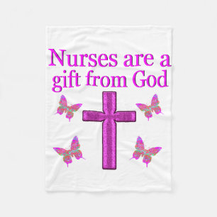 COBERTOR DE VELO ENFERMEIRAS SÃO UM PRESENTE DE DEUS