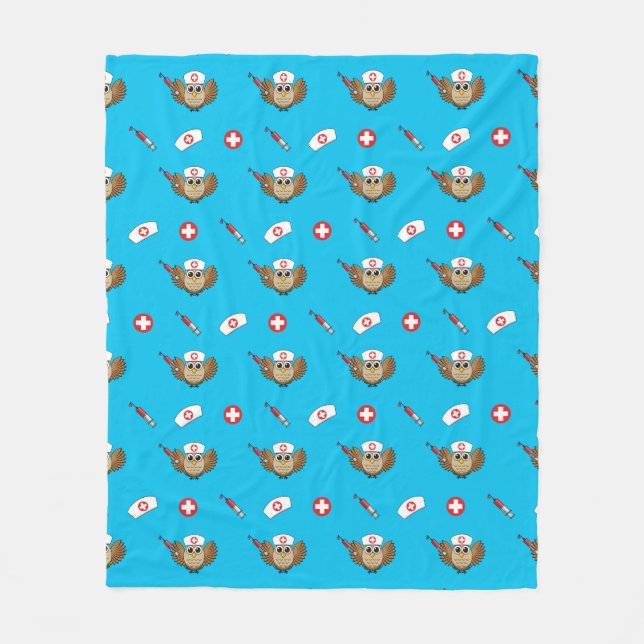 Cobertor De Velo Enfermeiro Bonito com Cartoon da Seringa (Frente)