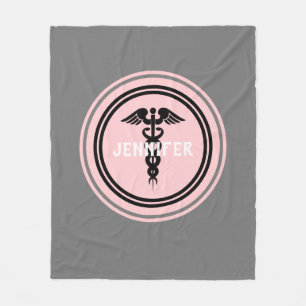 Cobertor De Velo Enfermeiro Caduco Médico Despia Cinza Rosa Person