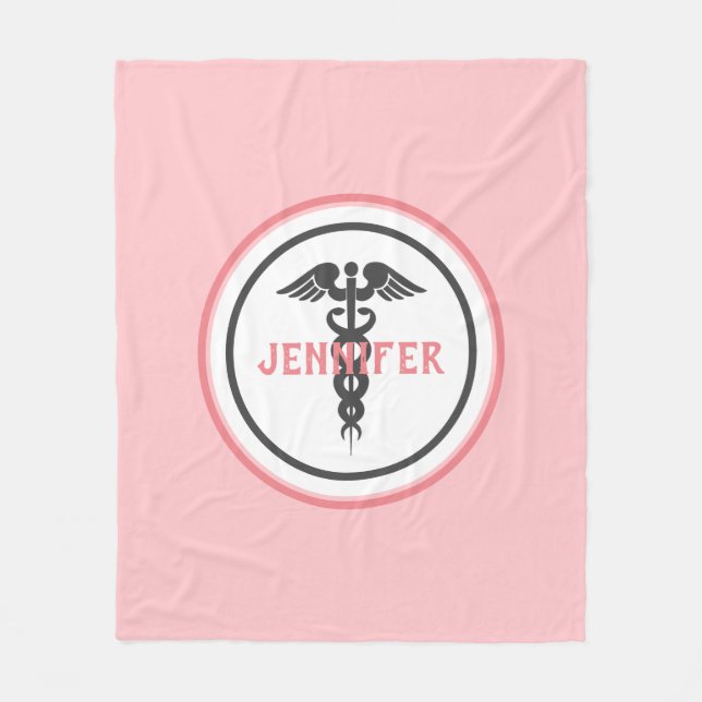Cobertor De Velo Enfermeiro Caduco Médico Leve Rosa (Frente)