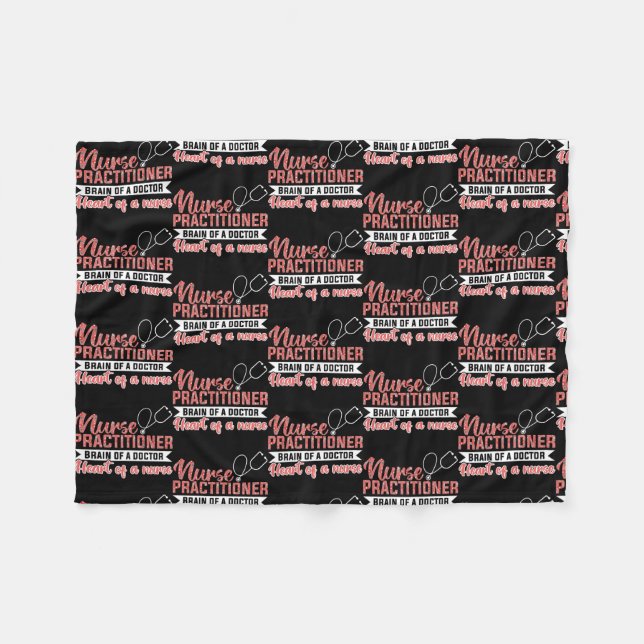 Cobertor De Velo Enfermeiro Enfermeiro Cérebro de um médico Coração (Frente (Horizontal))