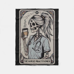 Cobertor De Velo Enfermeiro profissional Tarot Card Skeleton Hallow