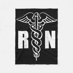 Cobertor De Velo Enfermeiro Rn Caduceus Símbolo Médico Enfermeiro (