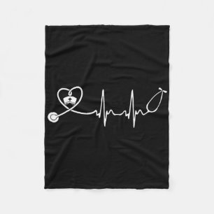 Cobertor De Velo Enfermeiro Stethoscope Heartbeat Enfermeira Semana