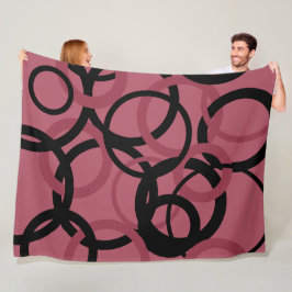 Cobertor De Velo Enfumaçado Topaz e Círculos Pretos