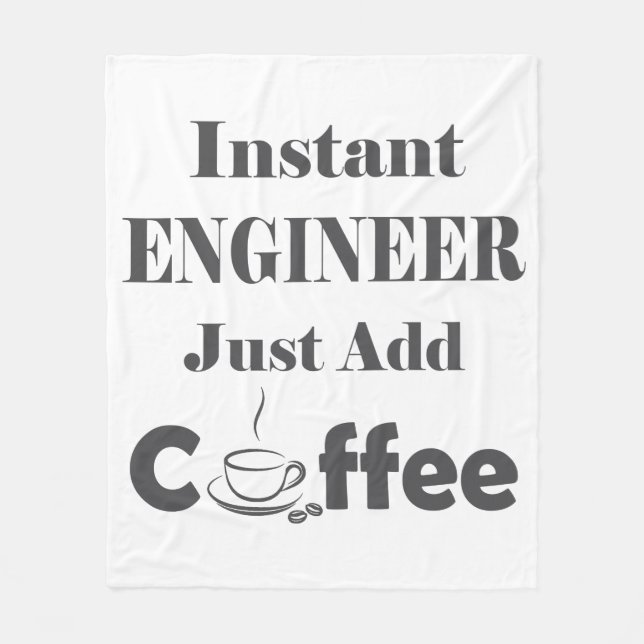 Cobertor De Velo Engenheiro Instantâneo Apenas adicione café (Frente)