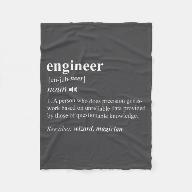 Cobertor De Velo Engineer Definition Funny Engineering Mechanical C (Frente)