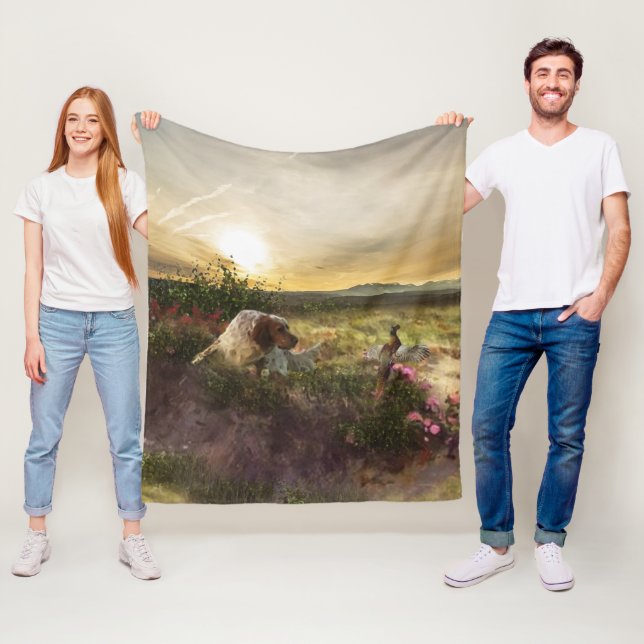 Cobertor De Velo English Setter , caça aos faasant (In Situ)