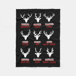 Cobertor De Velo Engraçada Caçadora De Carne De Veado De Reindeer D