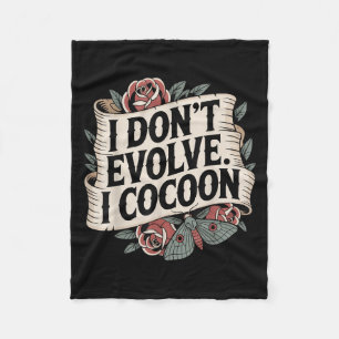 Cobertor De Velo Engraçada citação gótica Eu não evoluo Eu coco o S
