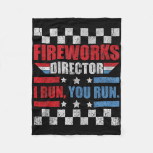 Cobertor De Velo Engraçado 4º De Julho Diretor De Fogos De Artifíci