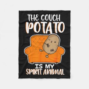 Cobertor De Velo Engraçado, A Batata De Couro É Meu Animal Espiritu