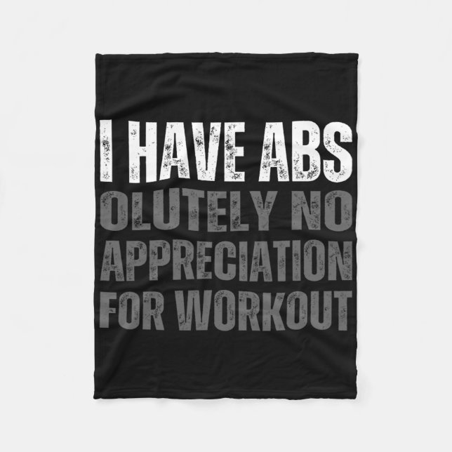 Cobertor De Velo Engraçado Abs Humor (Frente)