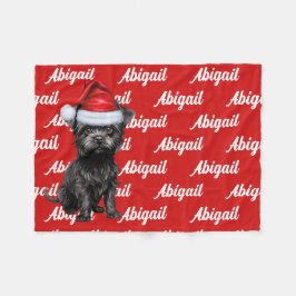 Cobertor De Velo Engraçado Affenpinscher Dog Nome Patterado Natal