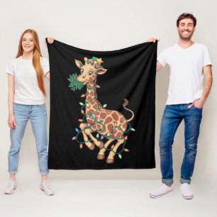 Cobertor De Velo Engraçado Árvore de Natal Girafa Sobrevivente Dand