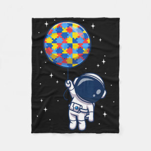 Cobertor De Velo Engraçado Astronauta Bylon Autismo Espaço de Consc