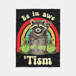 Cobertor De Velo Engraçado Autismo Raccoon Consciente