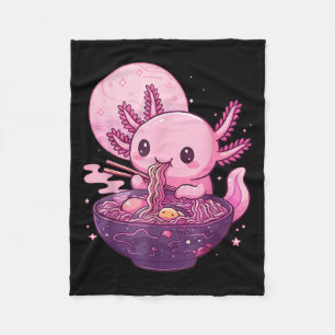 Cobertor De Velo Engraçado Axolotl Noodle Anime Kawaii Axolotl come