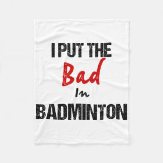 Cobertor De Velo Engraçado Badminton Racket Sport Eu Pus Mal Em Bad