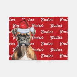 Cobertor De Velo Engraçado Boxer Dog Nome Padrão Natal