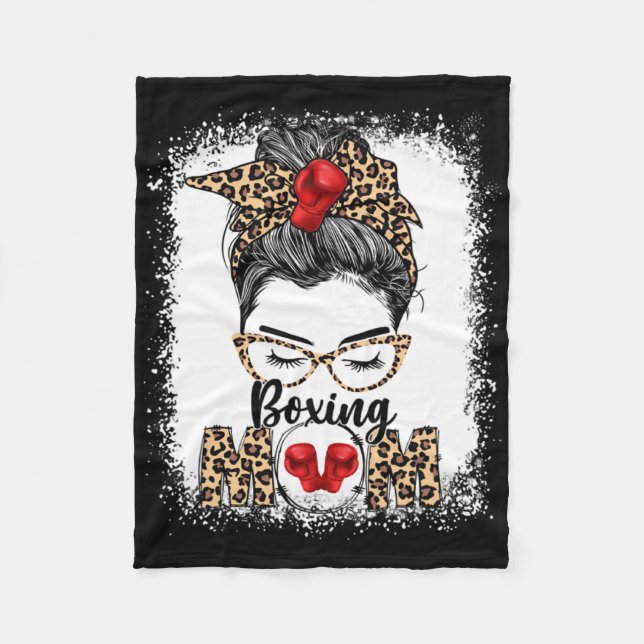 Cobertor De Velo Engraçado Boxing Luvas Mensageiras Boxing Mãe (Frente)