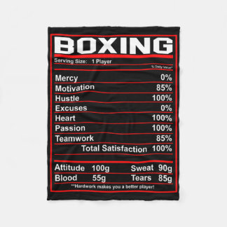Cobertor De Velo Engraçado Boxing Nutrition Facts Boxer