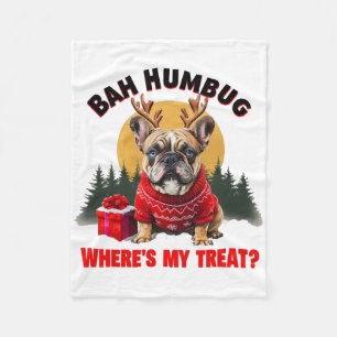 Cobertor De Velo Engraçado Bulldog Francês H Humbug Para onde está