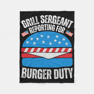 Cobertor De Velo Engraçado Burger Amante Americano Flag Feliz 4º De