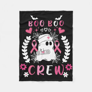 Cobertor De Velo Engraçado Cancer de mama da tripulação de boo no H