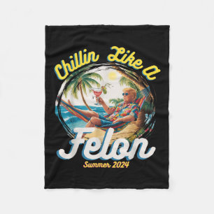 Cobertor De Velo Engraçado Chillin Como Um Felon Verão 2024 2024 Tr