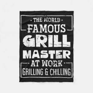Cobertor De Velo Engraçado Churrasco Chef Grill Meat Lover Gift Gri