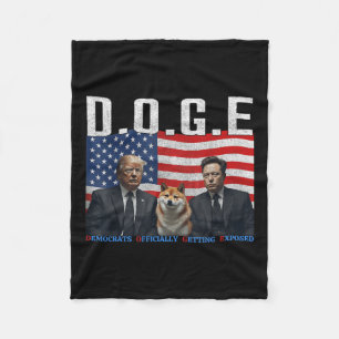 Cobertor De Velo Engraçado D.o.g. e Doge Democratas Oficialmente Ch