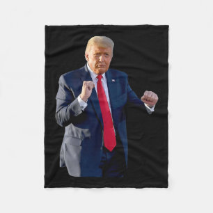 Cobertor De Velo Engraçado Dança De Trump Como Um Feliz Votando Tru