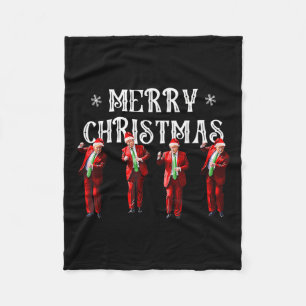 Cobertor De Velo Engraçado Dança Papai Noel Natal Pajam
