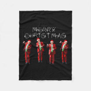 Cobertor De Velo Engraçado Dança Papai Noel Natal Pajam