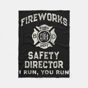 Cobertor De Velo Engraçado Diretor de Segurança do Fireworks Boom S