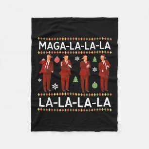 Cobertor De Velo Engraçado Donald Trump Fez O Suéter De Natal. La L