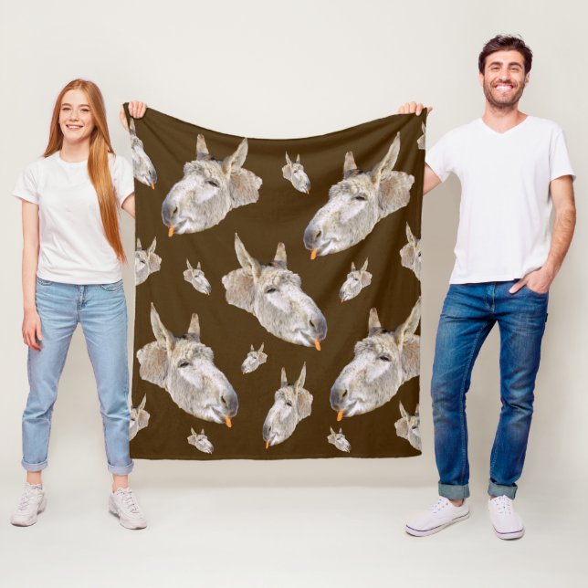 Cobertor De Velo Engraçado Donkey Comendo Uma Cenoura, (In Situ)