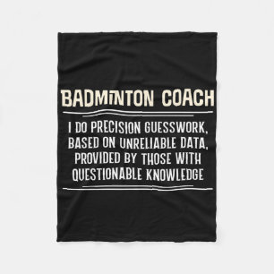Cobertor De Velo Engraçado Engraçado de Badminton - Eu Faço Precisã